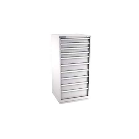 Champion Tool Storage Modular Tool Cabinet, 10 Drawer, Light Gray, Steel, 28 in W x 28-1/2 in D x 59-1/2 in H S27001001ILCFTB-LG